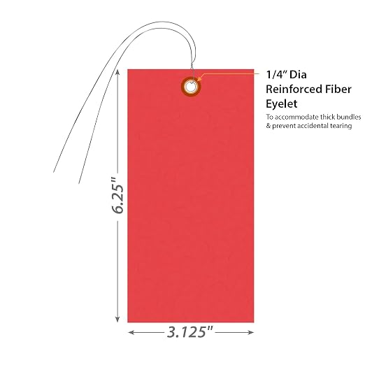 SmartSign Red Tyvek Shipping Tags — view 4