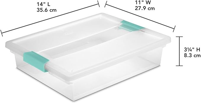 Sterilite 12-Pack Clip Box, Stackable Clear Plastic Bins — view 3