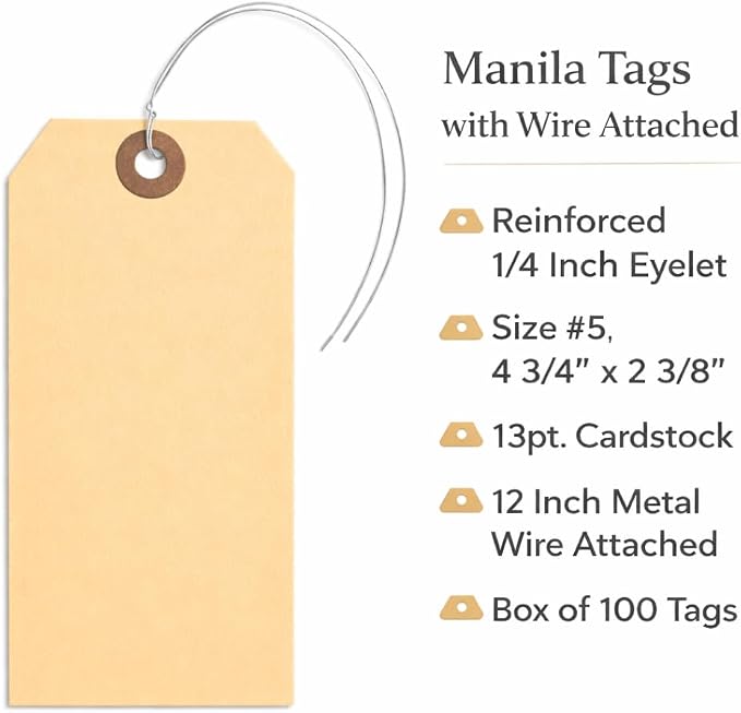 Label Tags with Wire Attached — view 3