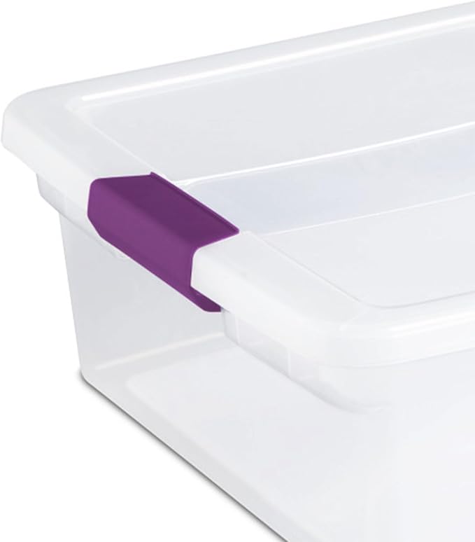 Sterilite 18-Pack 32 Quart ClearView Latch Box, Stackable Organizer Bins — view 9