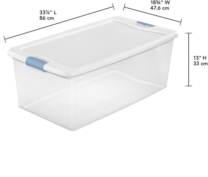 Sterilite 4-Pack Latching Box, Under Bed Storage Bins — view 2