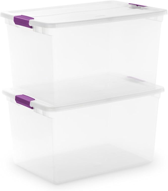 Sterilite 24-Pack 66 Quart ClearView Latch Box, Stackable Organizer Bins — view 9