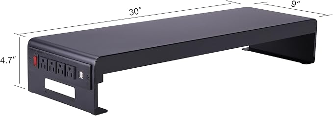 Rocelco 46" Height Adjustable Corner Standing Desk Converter — view 5