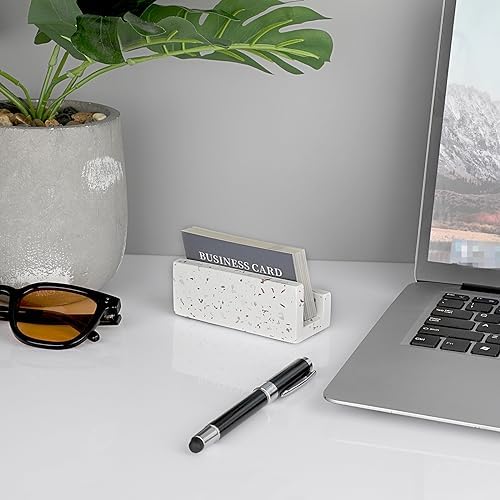 Hipiwe Business Card Holder for Desk Terrazzo Business Card Display Stand — view 7