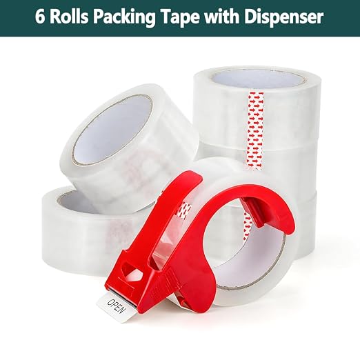 AUSTARK 6 Rolls Clear Packing Tape — view 3