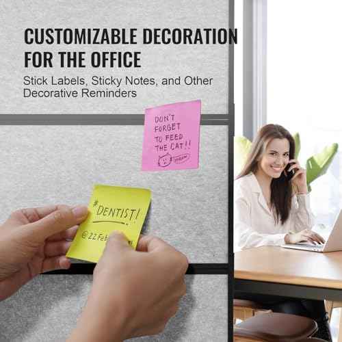 VEVOR Office Divider, 2 Panel Office Partition, Freestanding Office Divider Wall Partition & Privacy Divider R — view 4