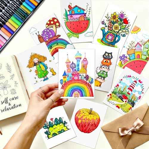 Brush Pens for Adult Coloring Books, 120 Colors Dual Tip Art Markers – Fine Tip for Outlining + Brush Tip for  — view 5