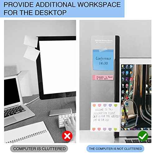 Office Desk Accessories 2pcs Multifunction Computer Monitor Memo Board - Office Supplies for Women Men Compute — view 5