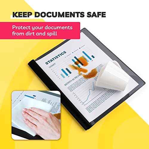 Report Covers - (30 Set), 8.5 x 11 Letter Size, 3-Prong Fasteners, Clear Front Plastic Folders - Perfect for P — view 6