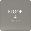 Clean Grey ADA Floor 4 Sign