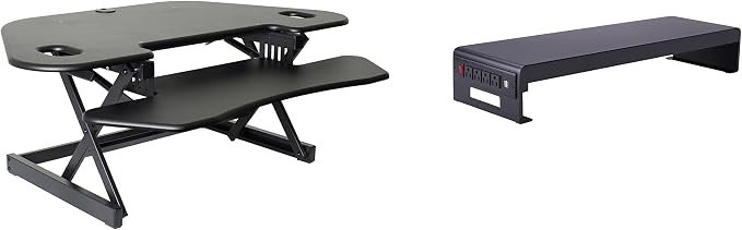 Rocelco 46" Height Adjustable Corner Standing Desk Converter