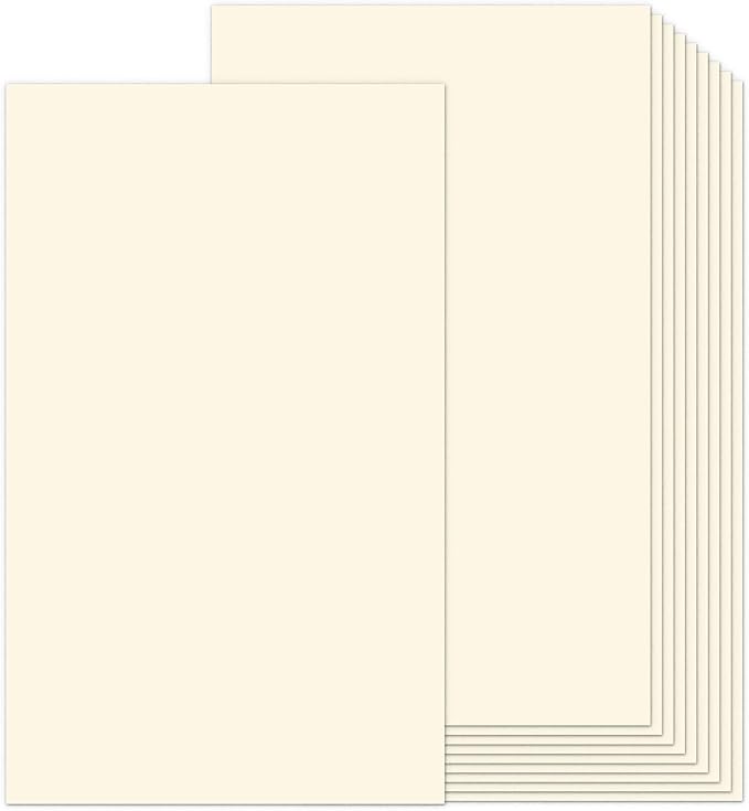 8.5 x 14 Ivory Cardstock 110lb, Goefun Heavy Weight Legal Paper 100 Pack