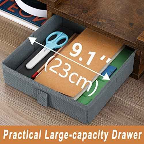 TEAMIX 3 Shelf Monitor Stand Riser With Drawer - Length and Angle — view 5