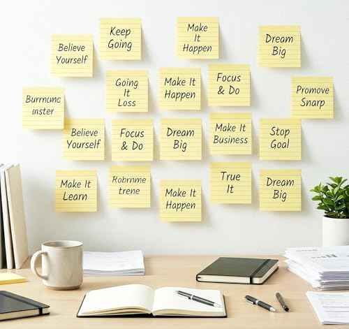 10 Pack Yellow Sticky Notes 3x3 in with Lined for School Students Home — view 6