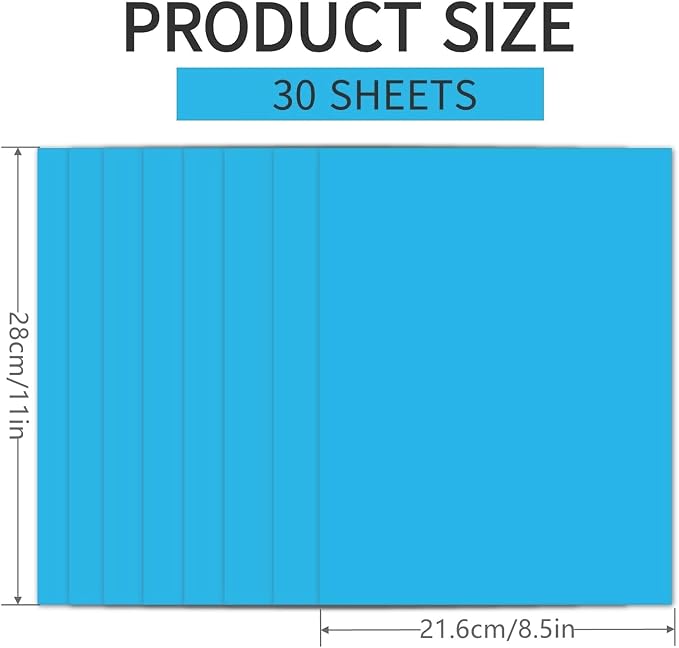 30 Sheets Blue Cardstock 8.5'' x 11'', 250gsm/90lb Heavyweight Cover Cardstock — view 2