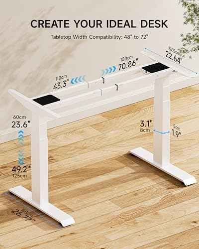 BIZUM Dual Motor 3-Stage Electric Standing Desk Frame,3 Memory Height — view 3