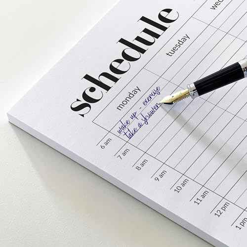 Weekly Schedule Pad, Tear Off Undated Weekly Planner Notepad, A4 Size (8,3" X 11,7"), Premium Thick Paper with — view 4