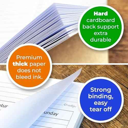 Weekly Schedule Pad, Tear Off Undated Weekly Planner Notepad, A4 Size (8,3" X 11,7"), Premium Thick Paper with — view 5