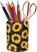 Sunflower Pen Holder, Pencil Holder Desk Organizer for Women Girls, Floral Makeup Brush Holder, Ideal Gift for Office, Classr