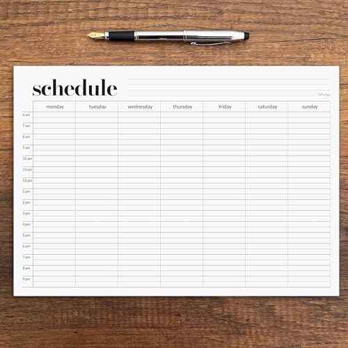 Weekly Schedule Pad, Tear Off Undated Weekly Planner Notepad, A4 Size (8,3" X 11,7"), Premium Thick Paper with — view 2
