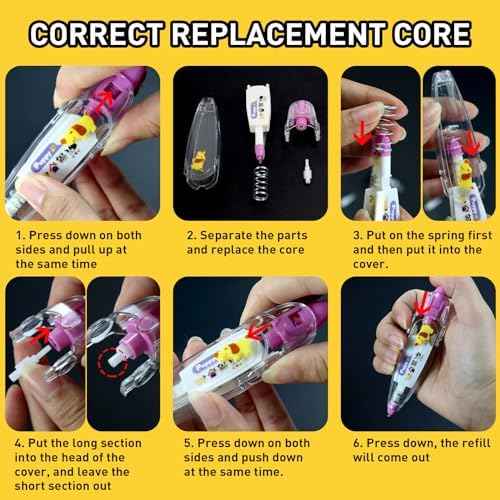 6Pcs Correction Pen, Cute Stationary, Tape Pen, Cute Animals Decorative Pen — view 4