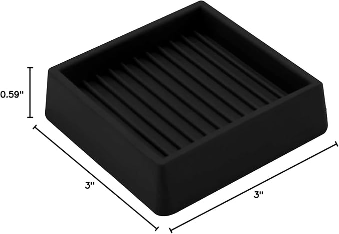 VOCOMO 2X2 Rubber Caster Cups, Non Slip Furniture Pads, Anti-Slip Gripper — view 8