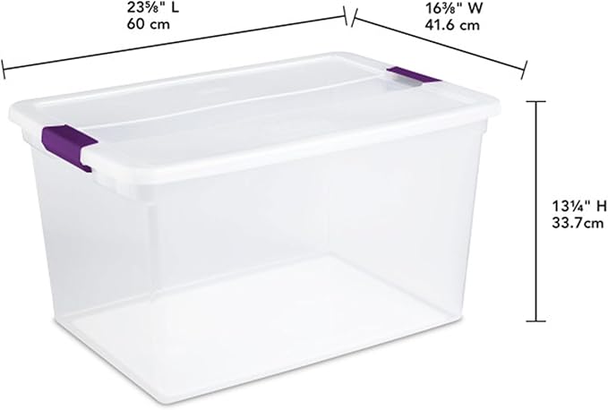 Sterilite 24-Pack 66 Quart ClearView Latch Box, Stackable Organizer Bins — view 3
