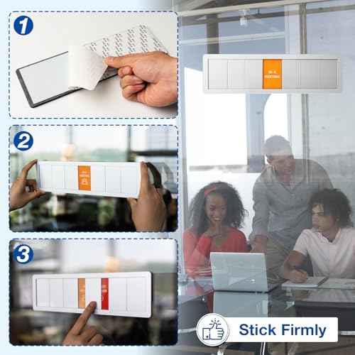 Office Door Signs,7 Options-Do Not Disturb, Out of Office, In a Meeting, Working Remotely,Please Knock, Back S — view 5