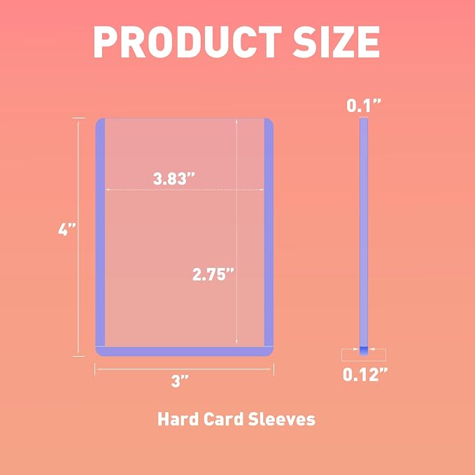 100ct 3"x4" Hard Card Sleeves — view 2