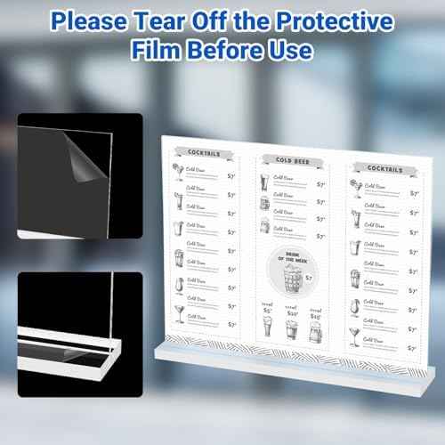 10 Pack Acrylic Sign Holder 11 x 8.5 Horizontal, Double-Sided Clear — view 4