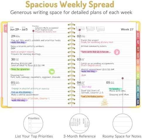 Forvencer Academic Planner 2026-2027, Calendar Jul 2026-Jun 2027, 8.5"x11" — view 3