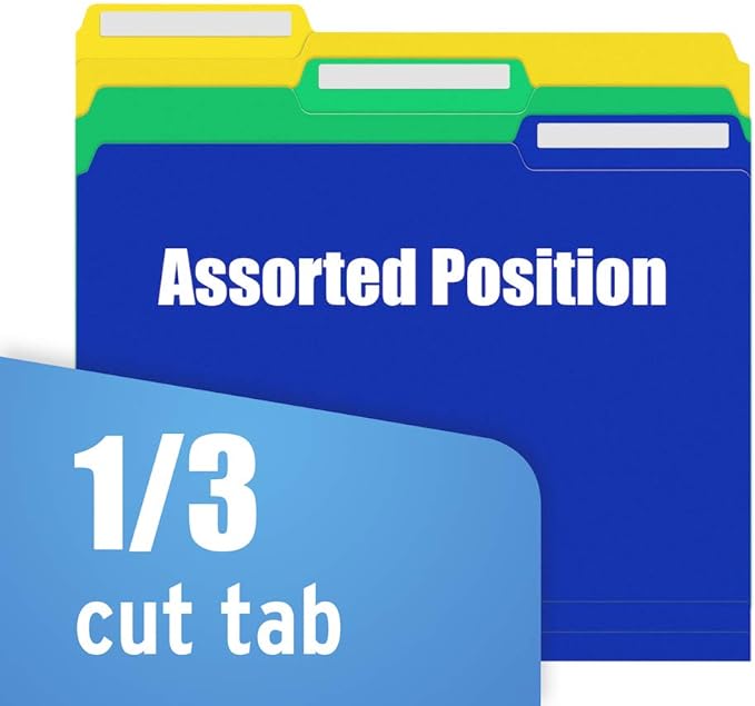 36 Pack Plastic File Folders Colored — view 6