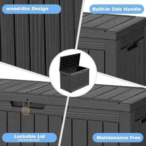 Outdoor Storage Box, 50 Gallon Resin Deck Boxes Outdoor Waterproof For Patio Furniture, Garden Tools, Pool Sup — view 5