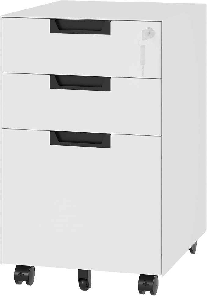 Fesbos 3 Drawer Vertical File Cabinets, Mobile Filling Cabinet