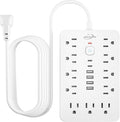 JouleLoom 20 FT Flat Plug Surge Protector Power Strip, 11 Multiple AC Outlets