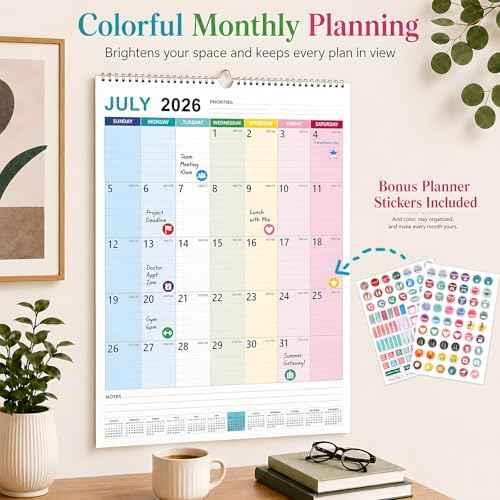 Large Wall Calendar 2026-2027, 18-Month, Jul 2026-Dec 2027, 15x22in — view 4