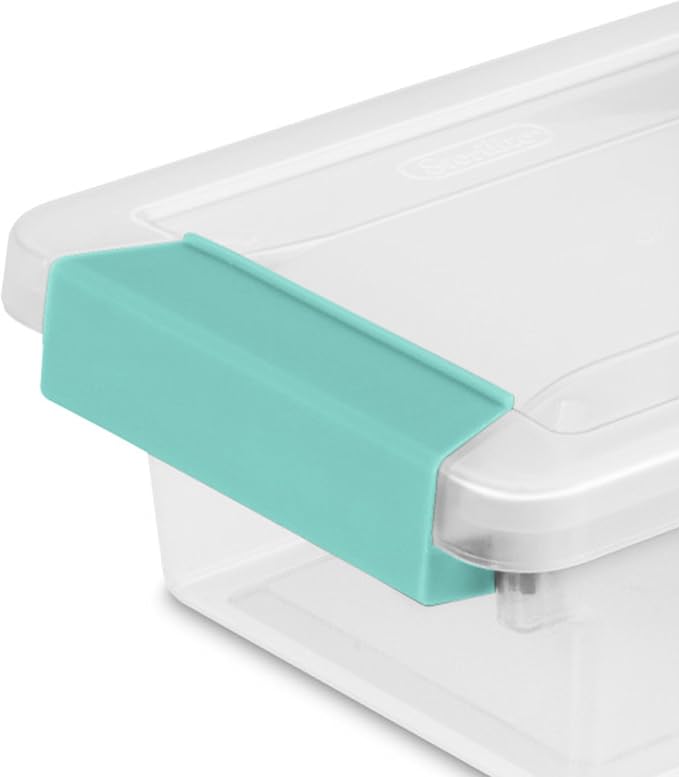 Sterilite 12-Pack Clip Box, Stackable Clear Plastic Bins — view 9