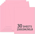 30 Sheets Pink Cardstock 8.5'' x 11'', 250gsm/90lb Heavyweight Cover Cardstock