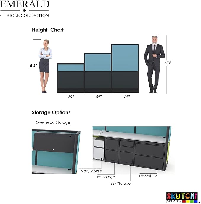2 Person Workstation Wall Partition | Cubicle Workstations | Privacy Office — view 5