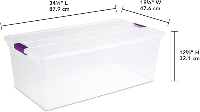 Sterilite 4-Pack 110 Quart ClearView Latch Box, Stackable Organizer Bins — view 3