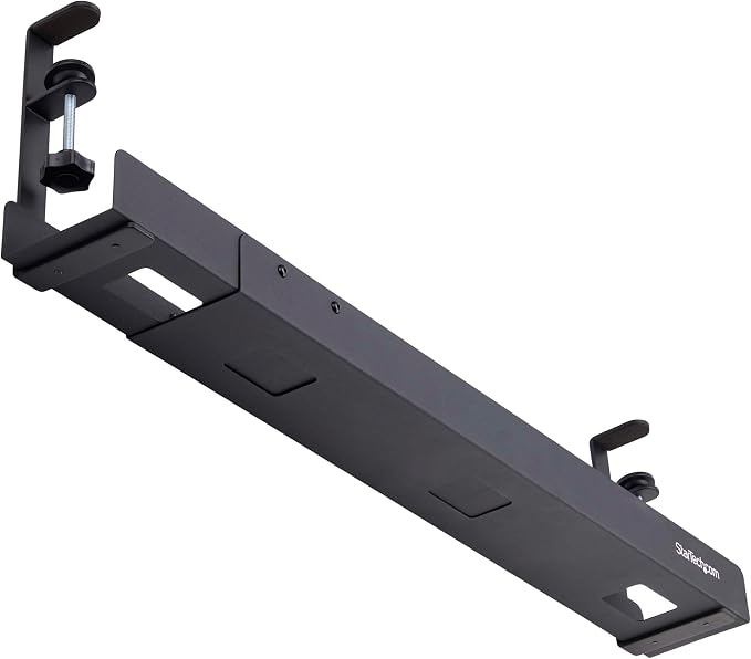 StarTech.com Under Desk Cable Management Tray, Length Adjustable, Clamp-On — view 5