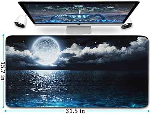 Naukay Large Mouse Pad, 31.5x15.7 inch Large Extended Computer Keyboard Mouse Mat, Water Resist Non-Slip Mouse — view 6