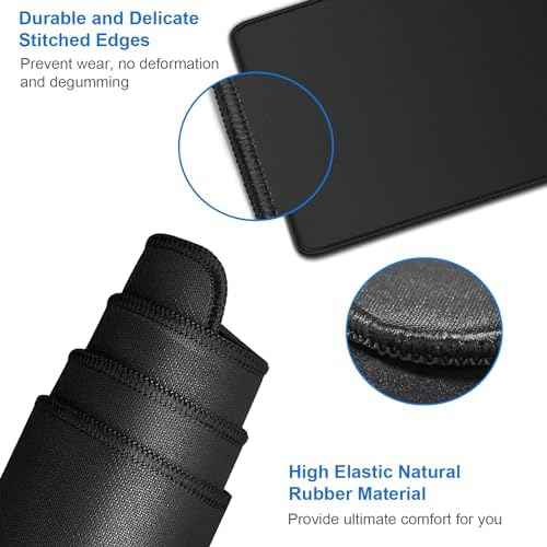 Large Extended Gaming Mouse Pad, Water Resist Non-Slip Mousepad Rubber Base — view 4