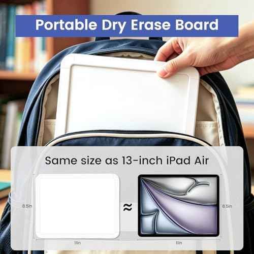 Small Dry Erase White Board, 8.5" x 11" Mini Double-Sided Magnetic Surface Board, Portable Whiteboard with 4 M — view 4
