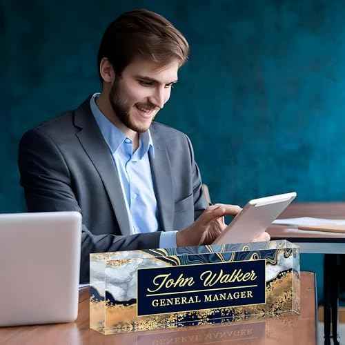 Ship Next Day Desk Name Plate Personalized, Custom Name Plate for Desk — view 4