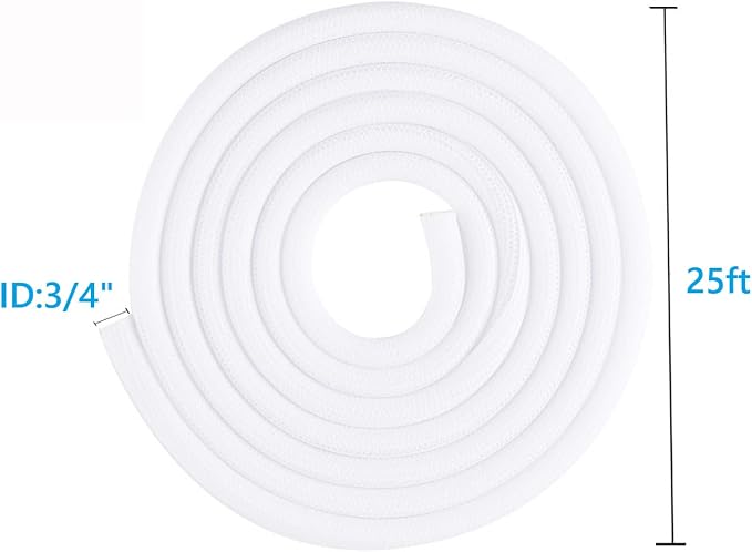 QCSIW 3/4"-25ft Braided Cable Sleeve Protector — view 3