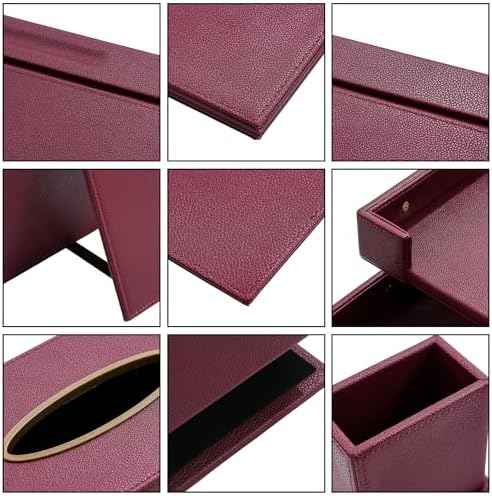 Leather Desk Set,13-Piece Desk Organizer Set, Executive Office Accessories with Desk Pad & Blotter, 2-Tier Tra — view 4