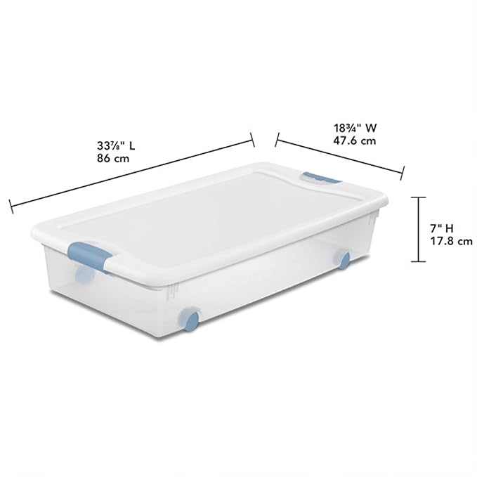 Sterilite 4-Pack Latching Box, Under Bed Storage Bins — view 2