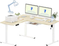 FLEXISPOT L Shaped Standing Desk, 63 x 55 Inch Electric Height Adjustable