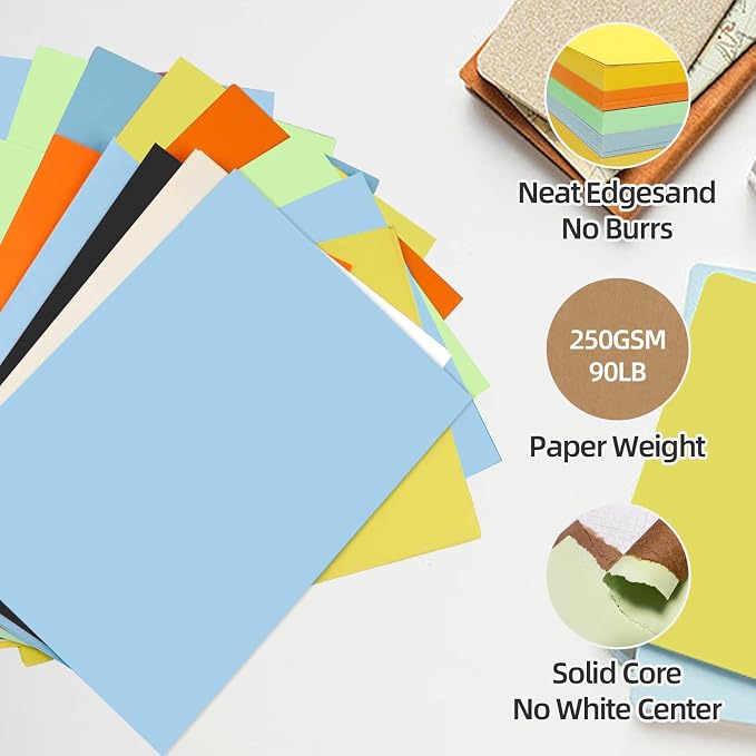 30 Sheets Blue Cardstock 8.5'' x 11'', 250gsm/90lb Heavyweight Cover Cardstock — view 3